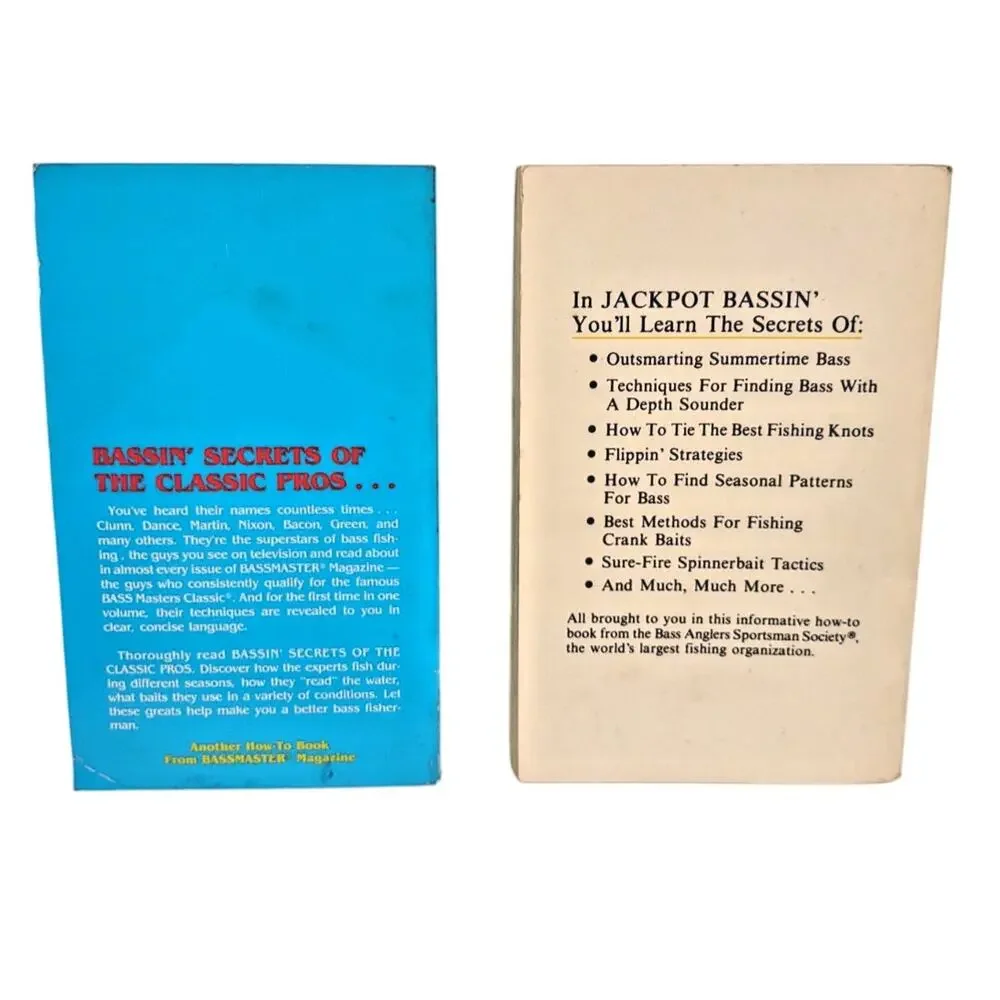 Vintage Fishing Jackpot Bassin' (1982) & Bassin' Secrets of the Pro (1995) PPB